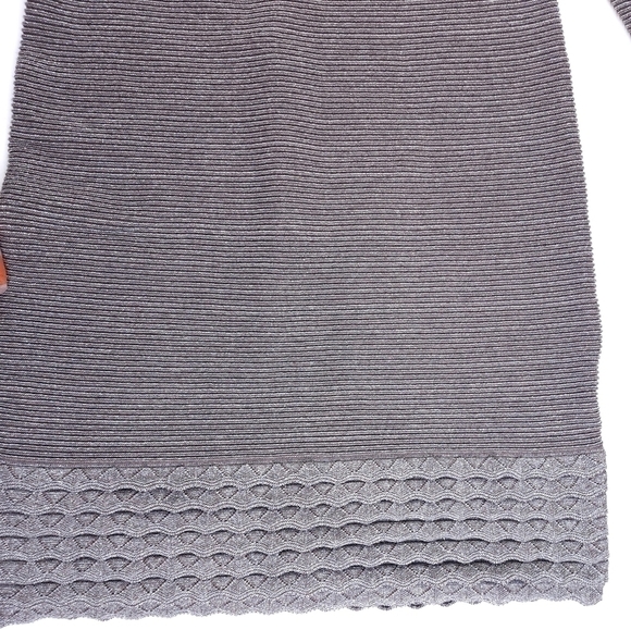 New Moda International Brown Silver Shimmer Gorgeous Back Dress Sz M - Picture 5 of 13